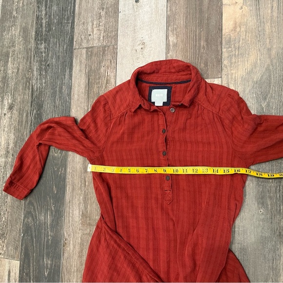 Maeve from Anthropologie Bloomsbury Tie Shirt Dress Women's 4 Rust Terra Cotta - Picture 8 of 10